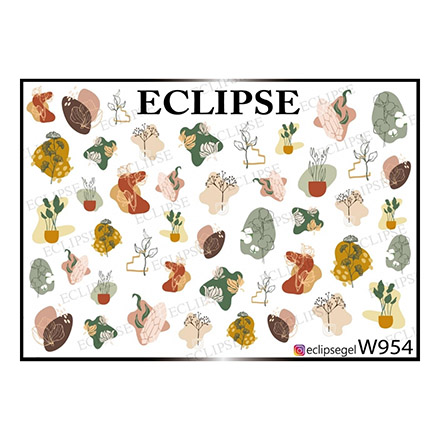 

Набор, Eclipse, Слайдер-дизайн для ногтей W №954, 3 шт., Разноцветный