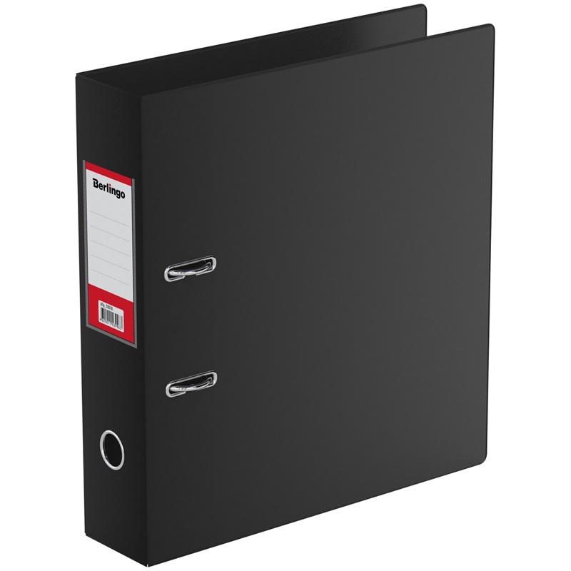 

Папка-регистратор Berlingo, 70мм, ПВХ, с карманом на корешке, черная, Черный, ATp_70010