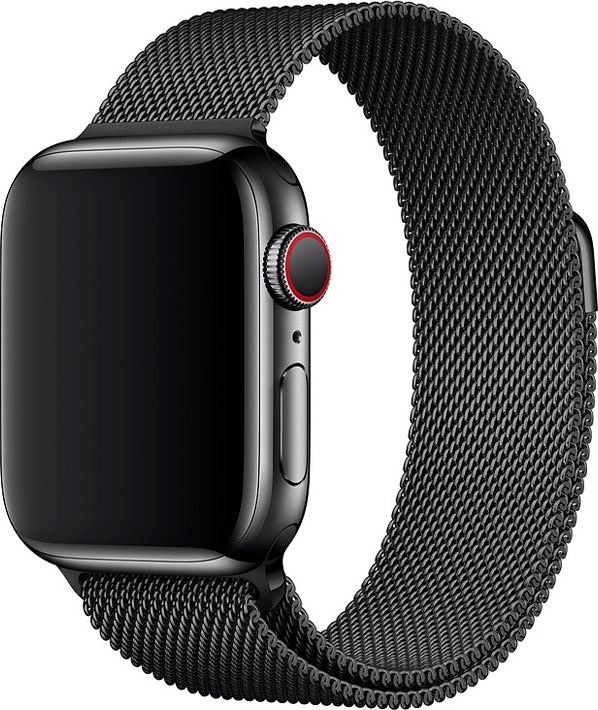 

Металлический ремешок для Apple Watch 42/44/45 mm браслет (black), Черный, ReminМиланская петля 42/44