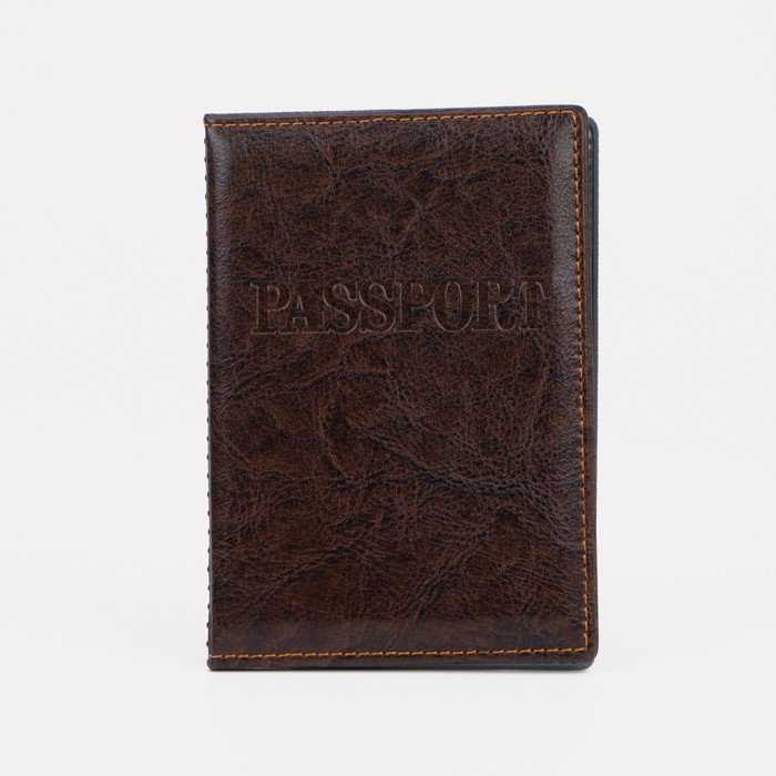 Обложка для паспорта унисекс NoBrand 2735612, коричневый
