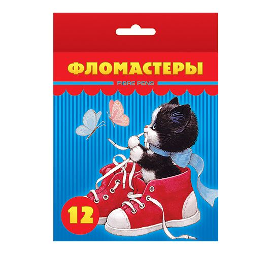 

Фломастеры Хатбер Милые пушистики 12 цв