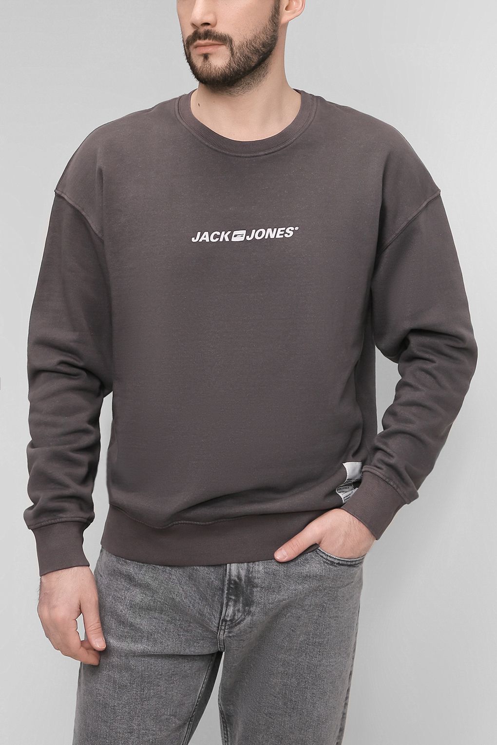

Свитшот мужской Jack & Jones 12206659 серый M, 12206659