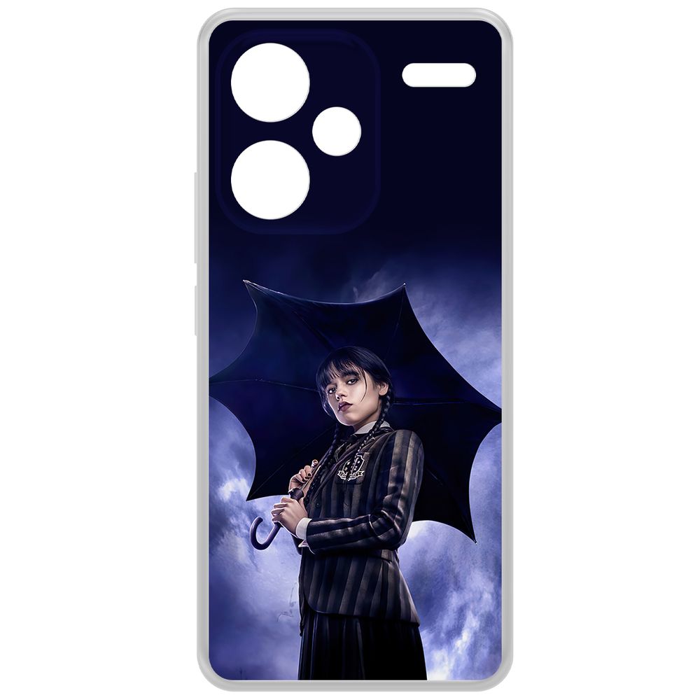 

Чехол-накладка Case Уэнсдей Аддамс - Уэнсдей под зонтом для Xiaomi Redmi Note 13 Pro+ 5G, Прозрачный