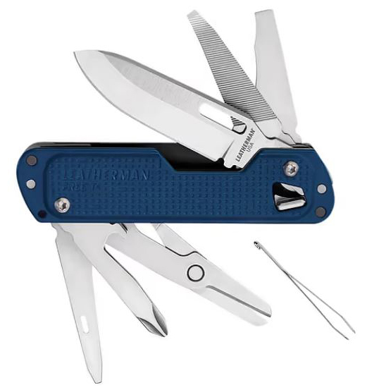 Мультитул Leatherman Free T4, 12 функций, синий 832879