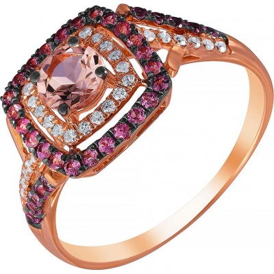 

Кольцо из золота р.  Джей Ви R31126_KO_PS_MR_PINK, бриллиант\сапфир\морганит, R31126_KO_PS_MR_PINK
