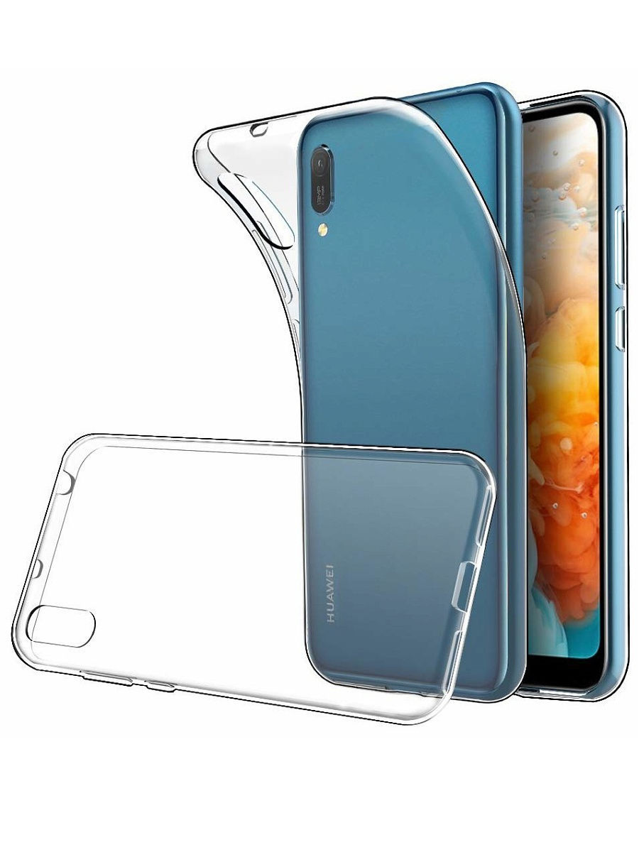 фото Силиконовый чехол jack case для huawei y6 prime (2019) прозрачный