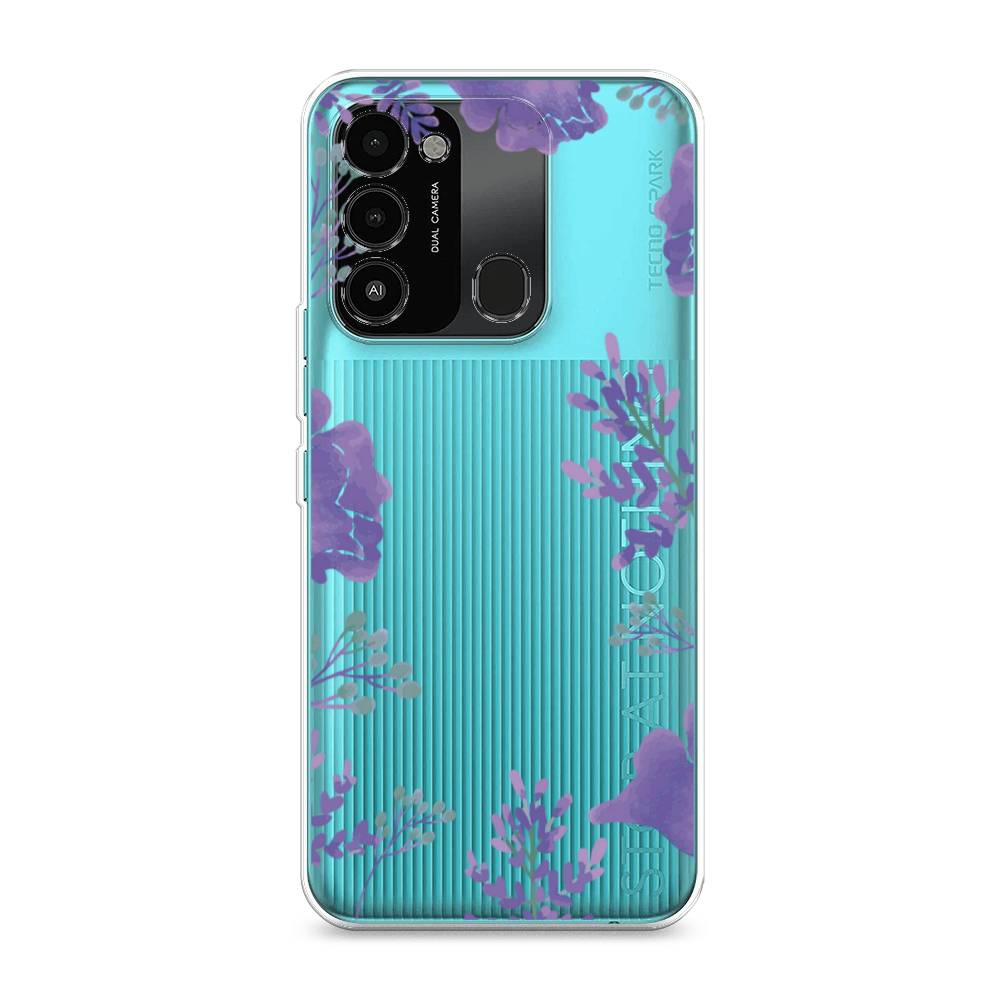 

Чехол Awog на Tecno Spark Go 2022/8С/9 "Сиреневая цветочная рамка", Разноцветный, 301350-8