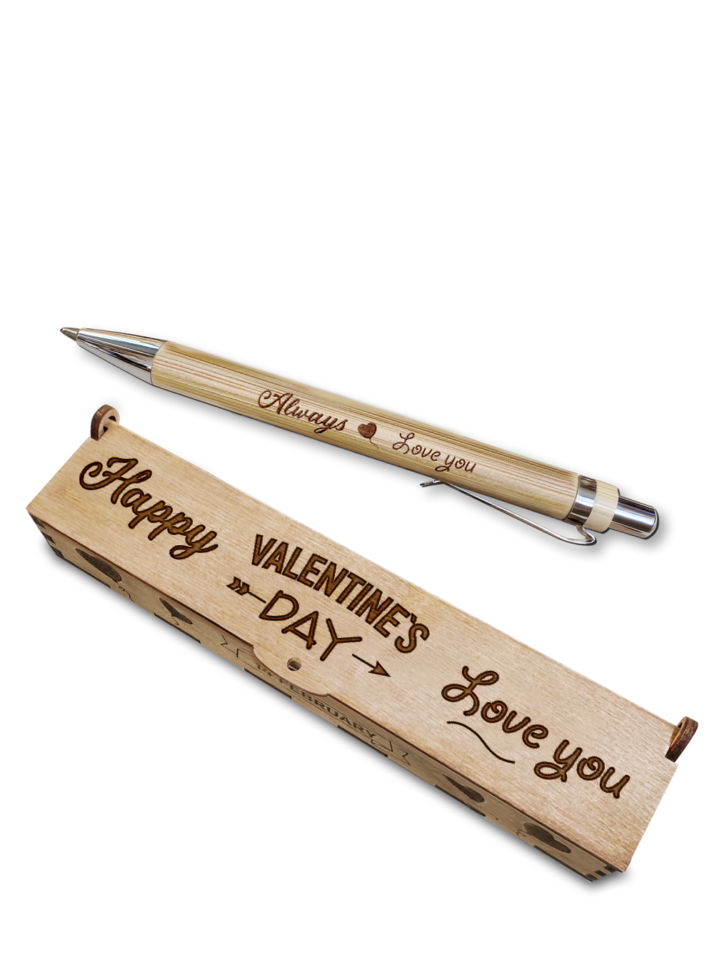 Ручка Woodenking Valentine day шариковая подарочная в деревянном футляре 638₽