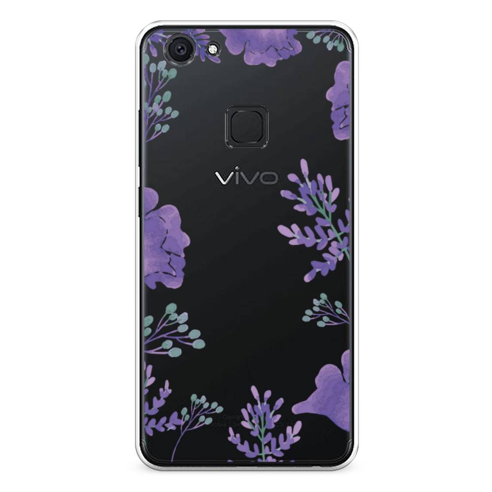 

Чехол Awog на Vivo V7 "Сиреневая цветочная рамка", Разноцветный, 260450-8