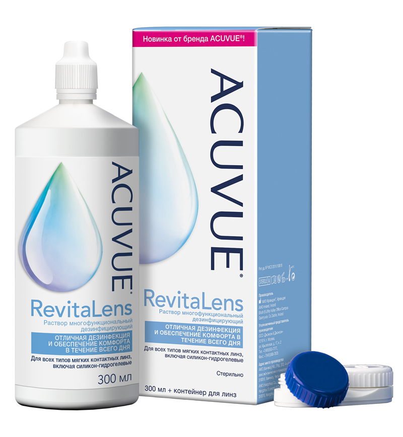 Многоцелевой раствор для контактных линз ACUVUE Revitalens (Акувью Ревиталенс) 300 мл, ...