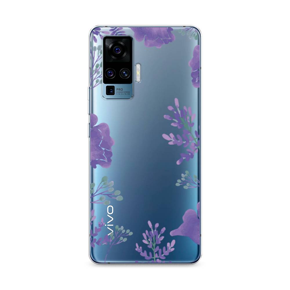 

Чехол Awog на Vivo X50 Pro "Сиреневая цветочная рамка", Разноцветный, 262350-8