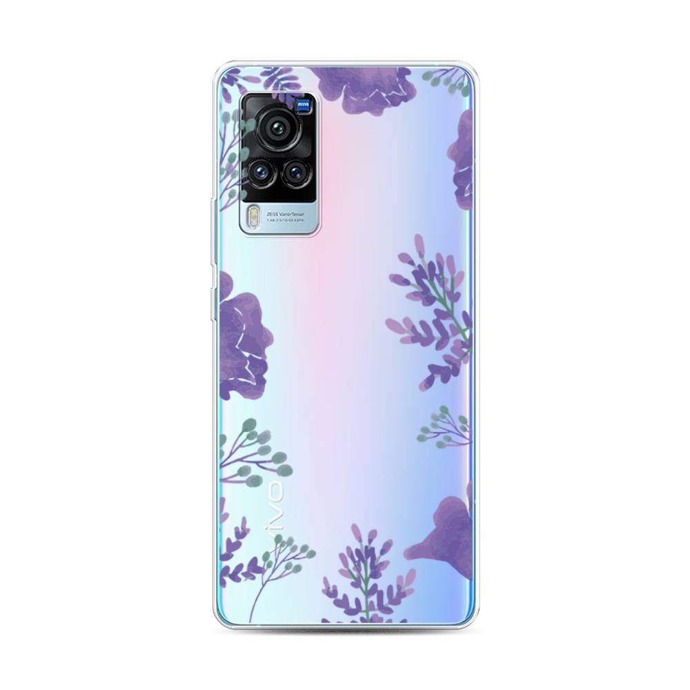 

Чехол Awog на Vivo X60 Pro "Сиреневая цветочная рамка", Разноцветный, 263850-8