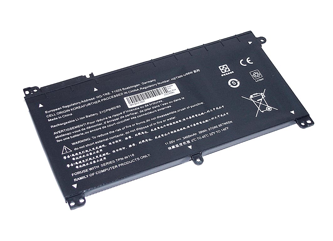 фото Аккумуляторная батарея oem для ноутбука hp pavilion x360 (bi03-3s1p) 11.55v 3400mah