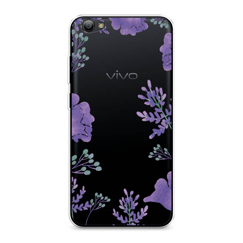 

Чехол Awog на Vivo Y65/Y66 "Сиреневая цветочная рамка", Разноцветный, 260550-8