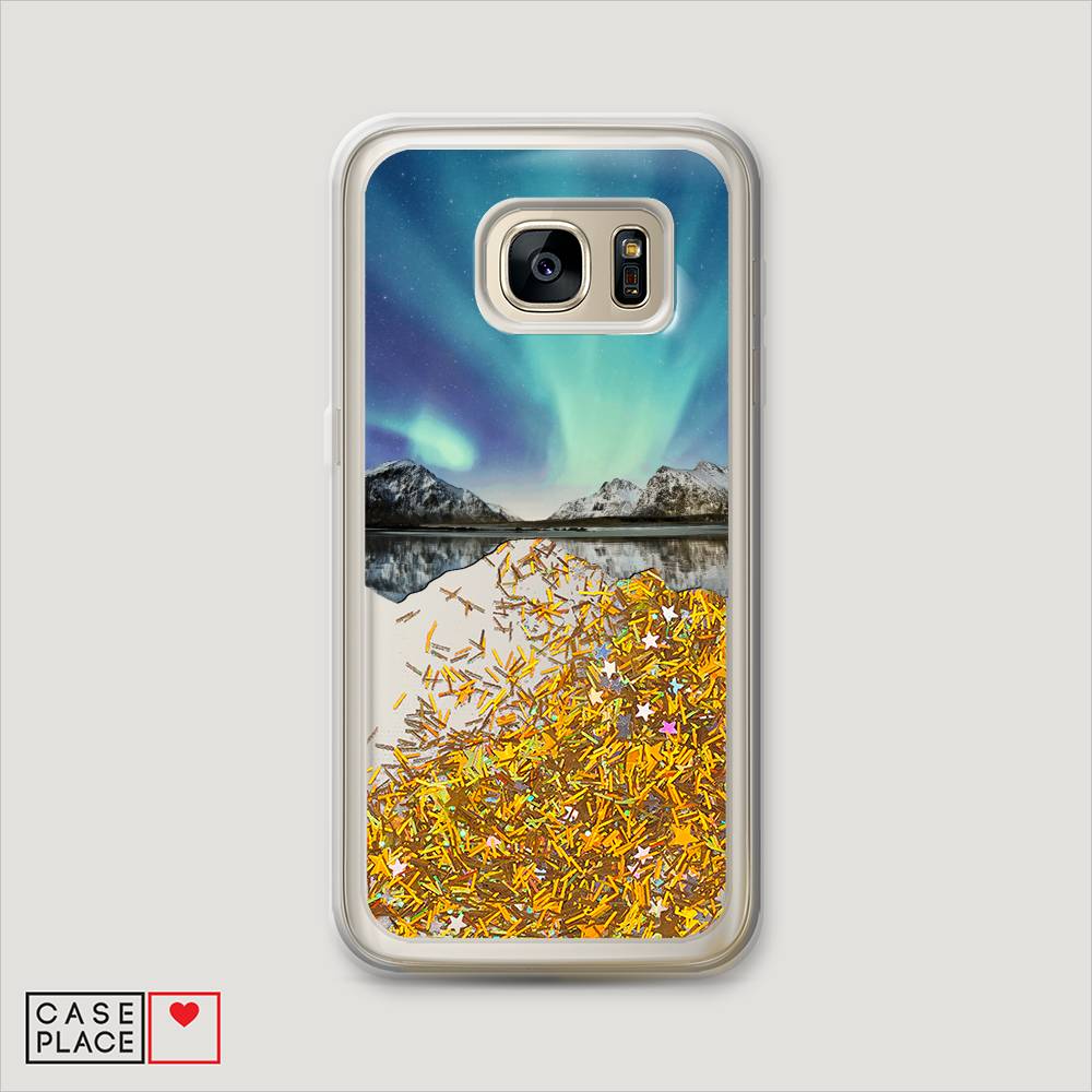 

Чехол Awog на Samsung Galaxy S6 "Горное озеро и сияние", Голубой, 24390-1