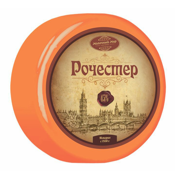 

Сыр полутвердый Молочный Мир Рочестер 45%