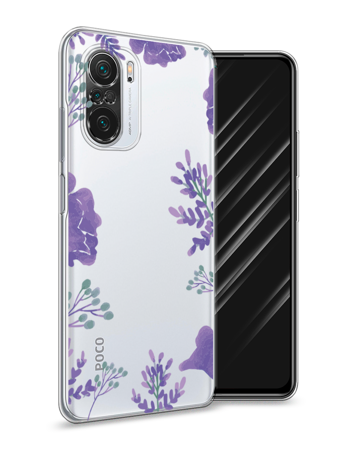 

Чехол Awog на Poco F3/Redmi K40/Mi 11i "Сиреневая цветочная рамка", Разноцветный, 312650-8