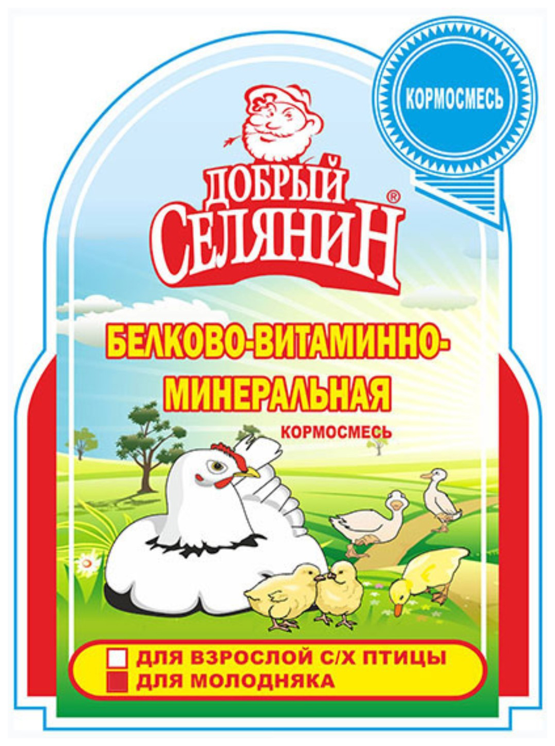 Белково-витаминно-минеральная кормосмесь Мирагро Добрый селянин для с/х птиц, 1,7 кг