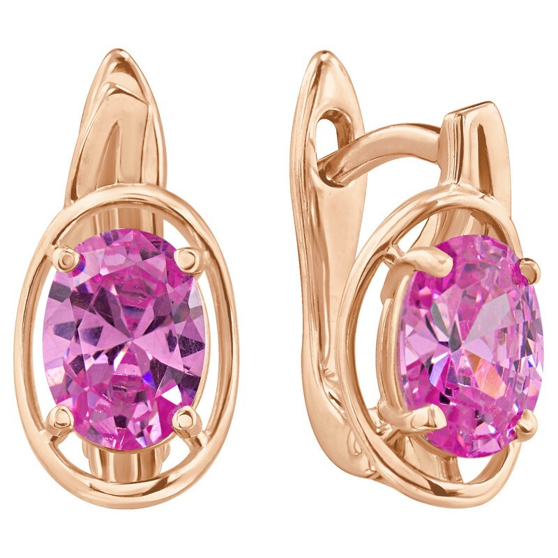 

Серьги из серебра с кристаллом ювелирным LAZURIT-ONLINE 8311RG, 8311RG