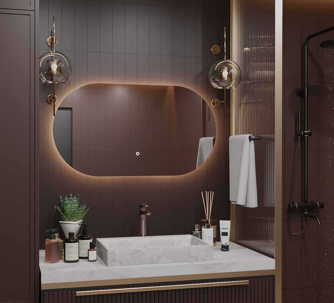 Зеркало для ванной Alias Олимпия 70*150  с теплой LED-подсветкой зеркало навесное jagger