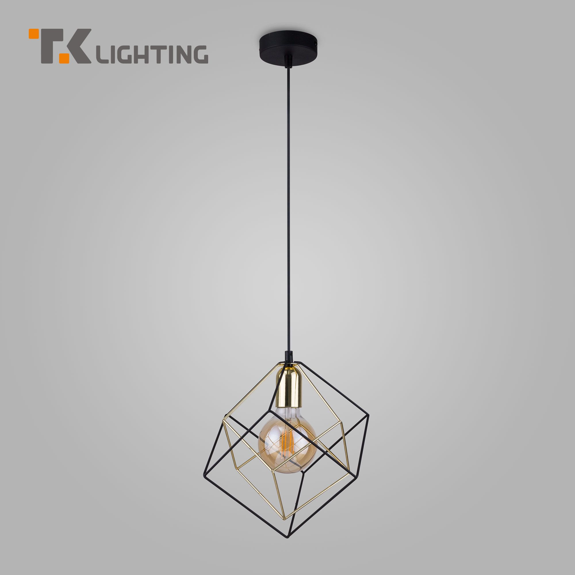 

Подвесной светильник с металлическим плафоном TK Lighting 192 Alambre черный лофт Е27