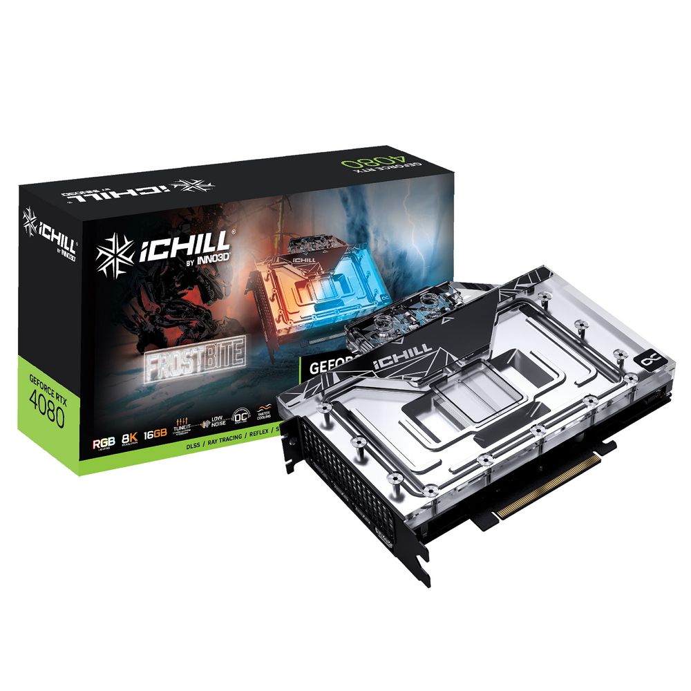 Видеокарта Inno3D NVIDIA GeForce RTX 4080 ICHILL FROSTBITE (C4080-166XX-1870FB)