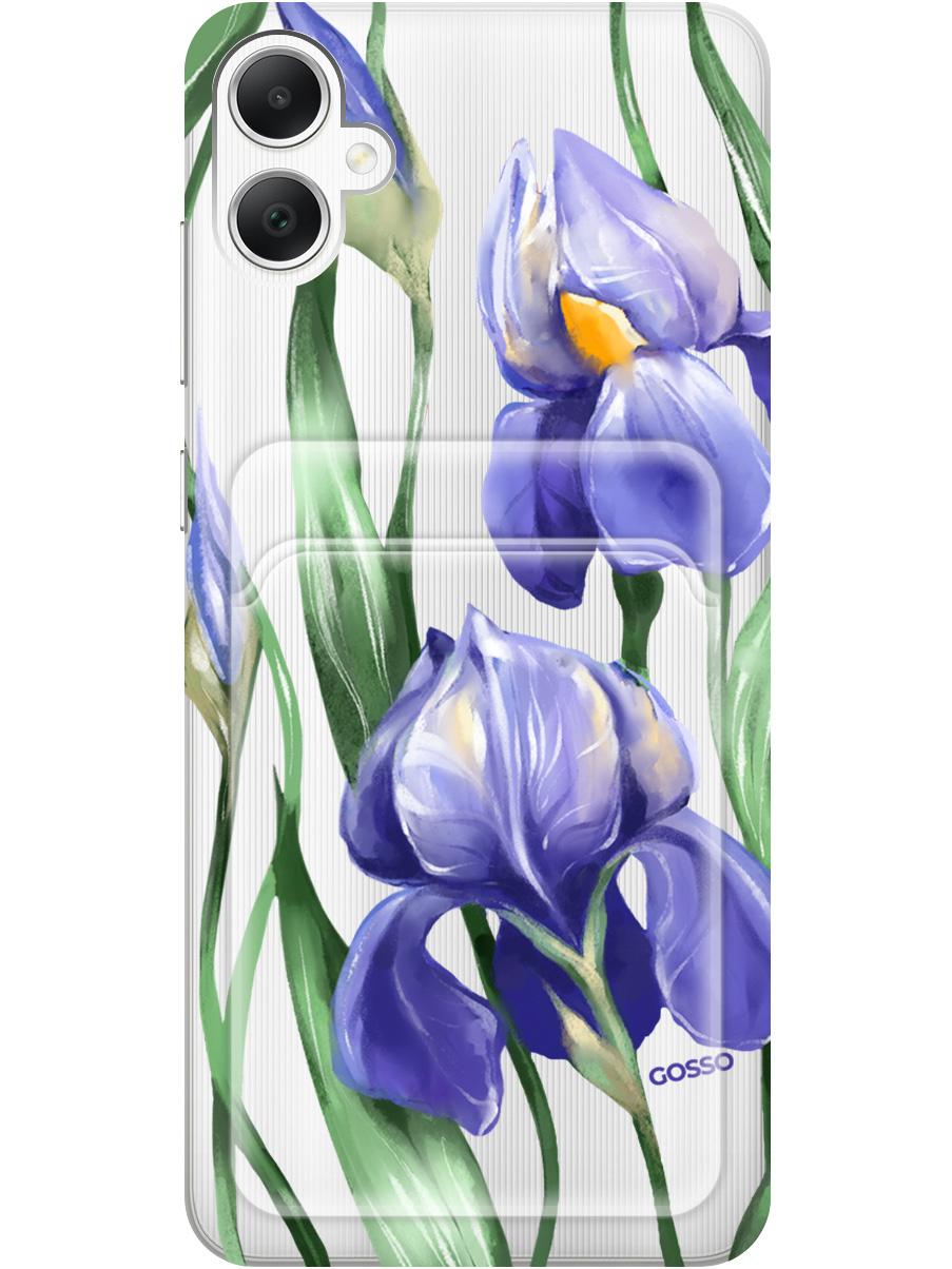 

Силиконовый чехол на Samsung Galaxy A05 с рисунком "Amazing Irises" прозрачный, 20011928