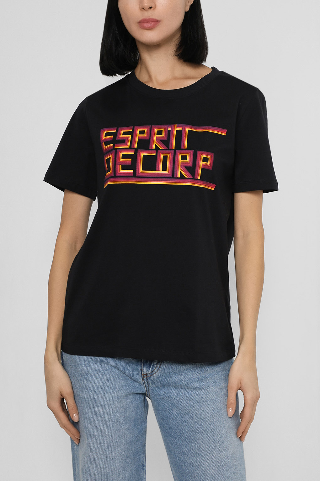 

Футболка женская Esprit 082CC1K324 черная XS, Черный, 082CC1K324