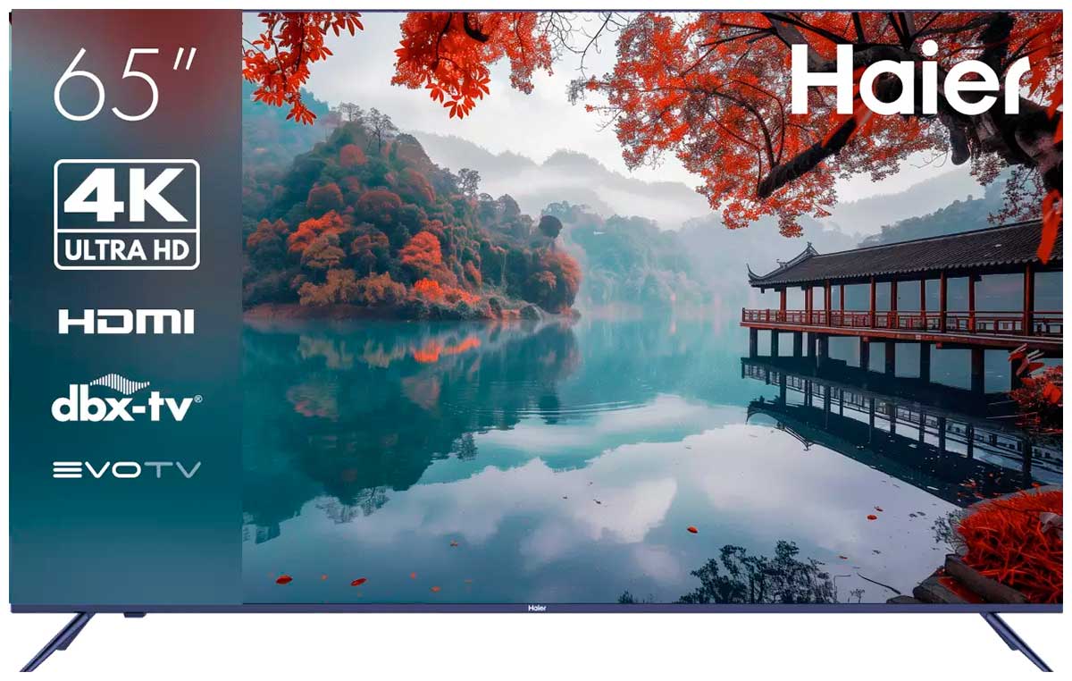 

Телевизор Haier 65 Smart TV M1, 65"(165 см), UHD 4K, Синий, 65 Smart TV M1