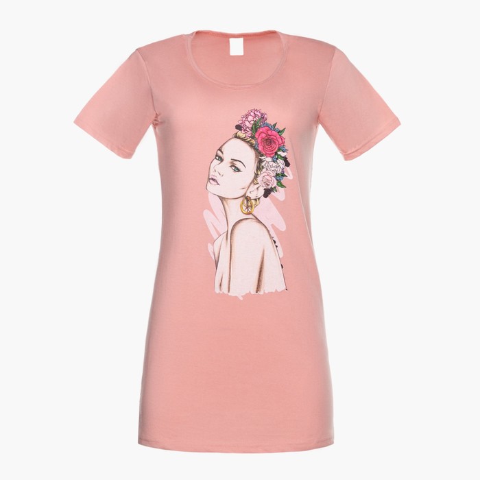 Ночная сорочка женская Tusi Р00001077 розовая 44