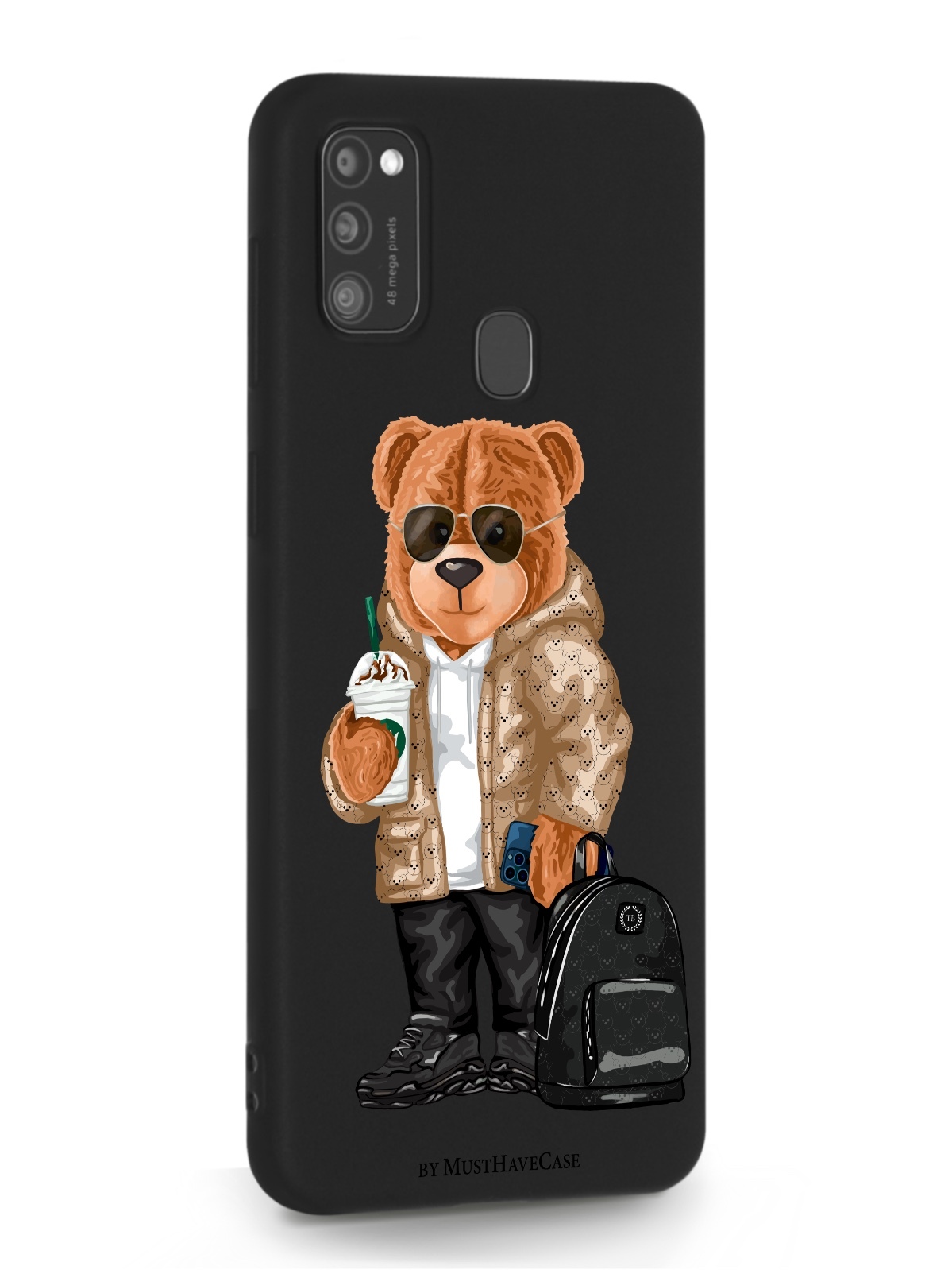 фото Чехол musthavecase для samsung galaxy m21 tony style в очках черный