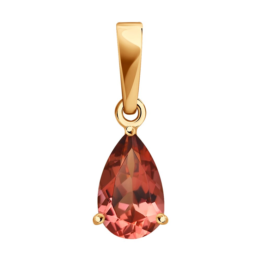 Подвеска из красного золота с турмалином SOKOLOV Diamonds 6034131