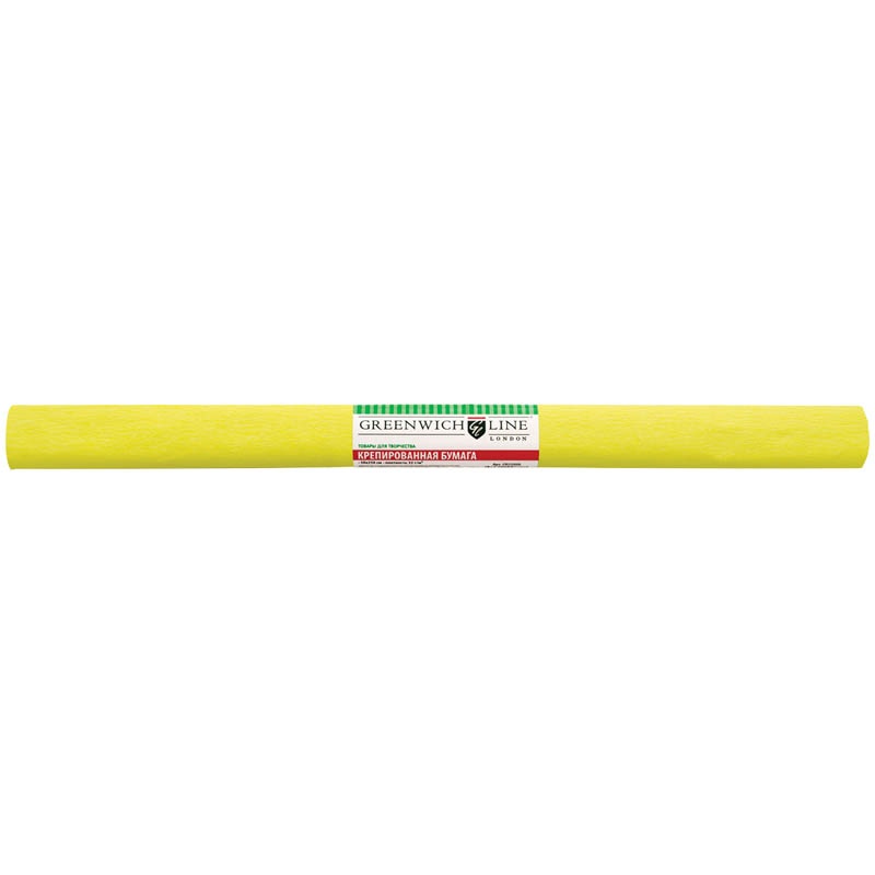 

Бумага крепированная 50*250 см, 32 г/м2, лимонная, в рулоне, CR25010