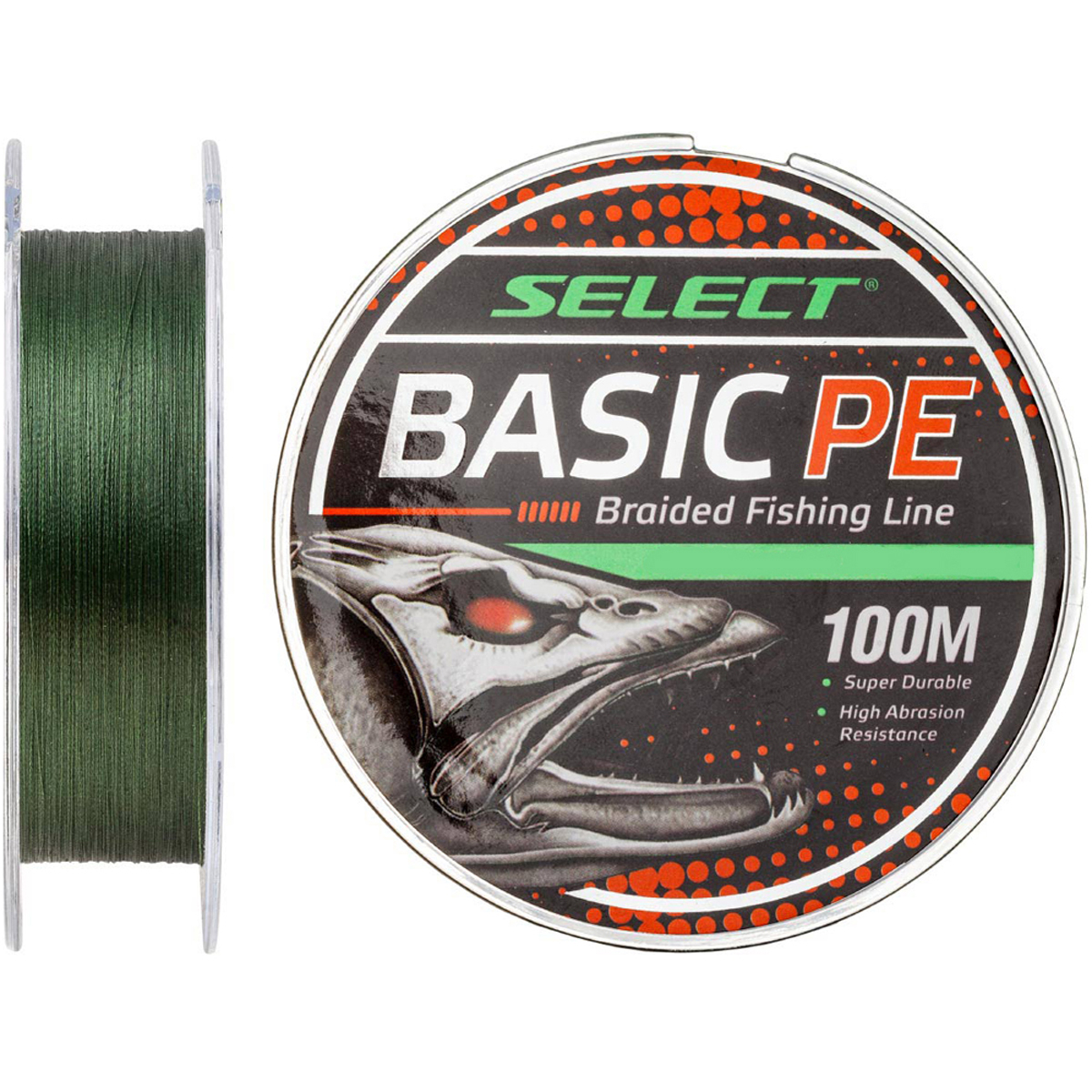 Шнур Select Basic PE 4x 100m тёмно-зелёный 0.16mm 18LB 8.3kg