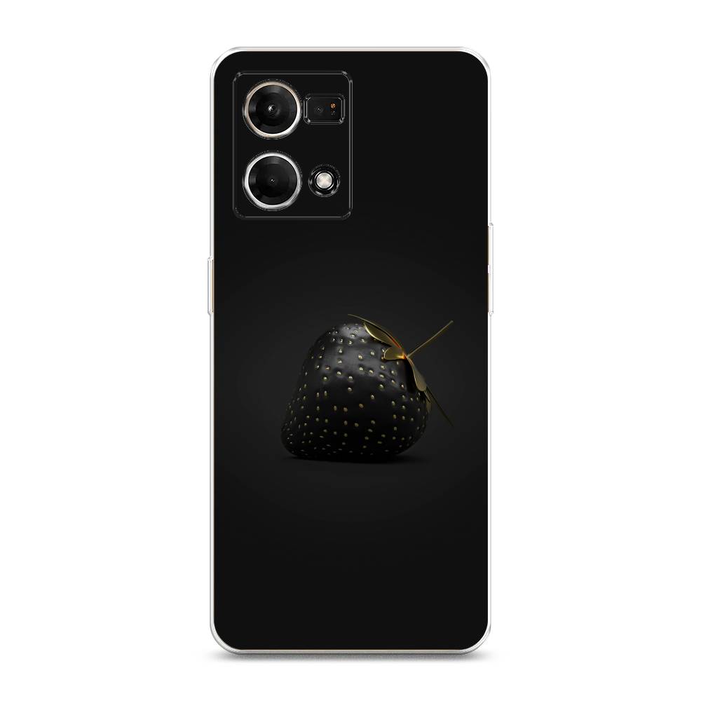 

Чехол Awog на Oppo Reno 7 4G/8 4G "Черная клубника", Золотистый;черный