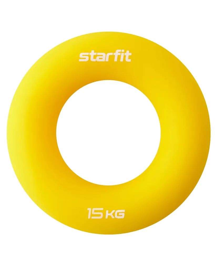 

Эспандер кистевой ES-404 Кольцо, диаметр 8,8 см, 15 кг, жёлтый, Starfit