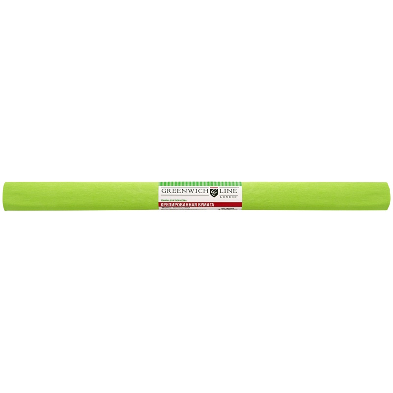 

Бумага крепированная 50*250 см, 32 г/м2, зелёное яблоко, в рулоне, CR25170
