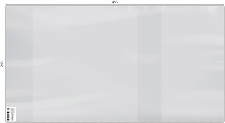 

Обложка 23637, 300x580 для контурных карт, учебников, тетрадей, А4, с закладкой, ПВХ, Прозрачный