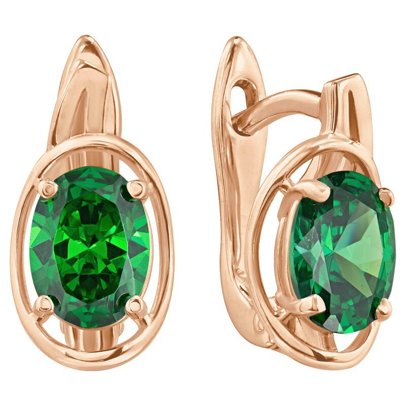

Серьги из серебра с кристаллом ювелирным LAZURIT-ONLINE 8313RG, 8313RG