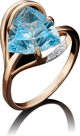 

Кольцо из красного золота р. 19 PLATINA jewelry 01-4778-00-207-1110-46, топаз/фианит, 01-4778-00-207-1110-46