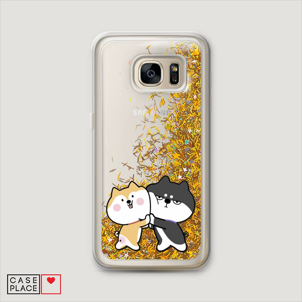 

Чехол Awog на Samsung Galaxy S6 "Обнимашки акита", Бежевый, 24390-1