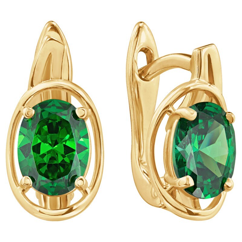

Серьги из серебра с кристаллом ювелирным LAZURIT-ONLINE 8313YG, 8313YG