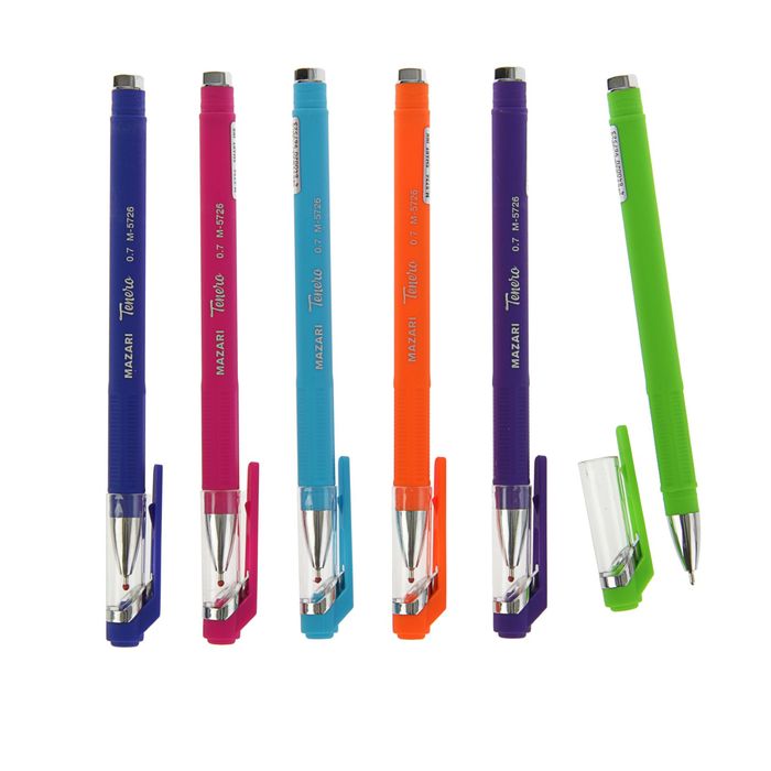 

Ручка шариковая Mazari Tenero Smart Ink, 0.7 мм, покрытие Soft, резиновый упор, синяя, кор