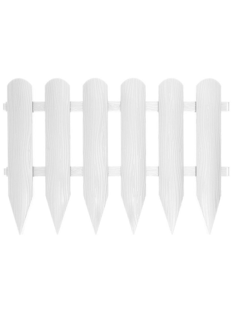 

Садовое ограждение Штакетник, 2.4 м х 40 см (Цвет: Белый ), 00113580