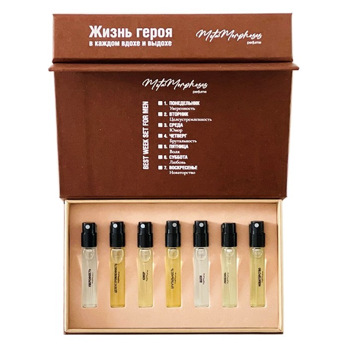 Парфюмерный набор Metamorphoses Perfume Жизнь Героя 7шт 2.5 мл flexpocket набор бейджей с окном на магните