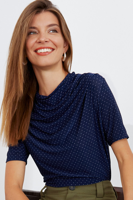 

Блуза женская EVA BERTEN А115 синяя 7XL, Синий, А115