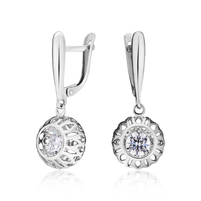 

Серьги из серебра с фианитами ЮВЕЛИР КАРАТ 2128790/9