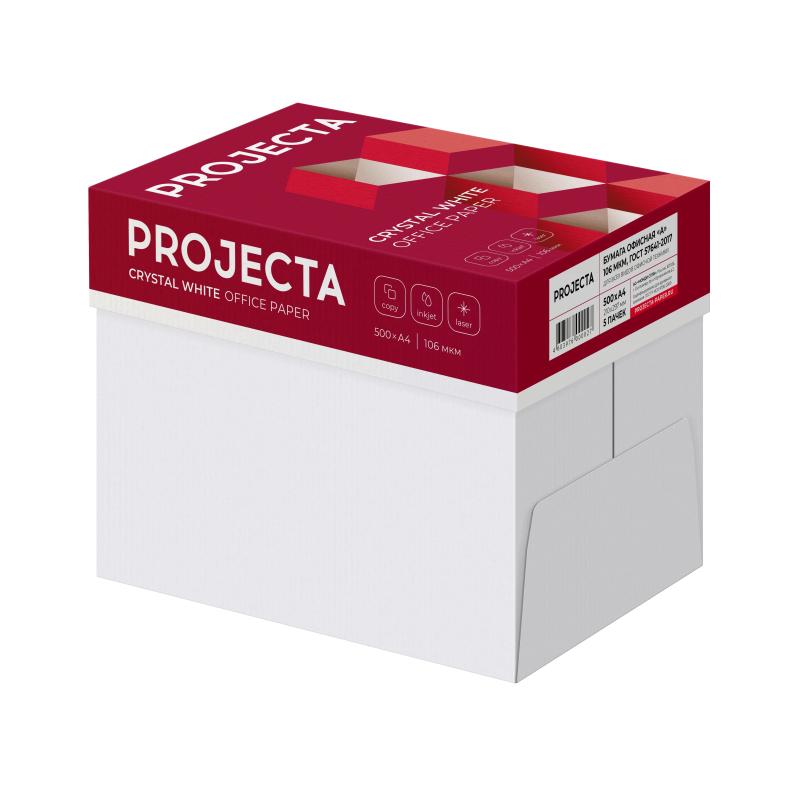 

Бумага PROJECTA (А4, марка А, 80 г/кв.м, 500 л)