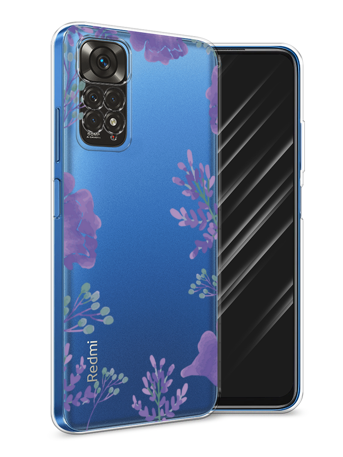 

Чехол Awog на Xiaomi Redmi Note 11 4G Global/Redmi Note 11S "Сиреневая цветочная рамка", Разноцветный, 313850-8