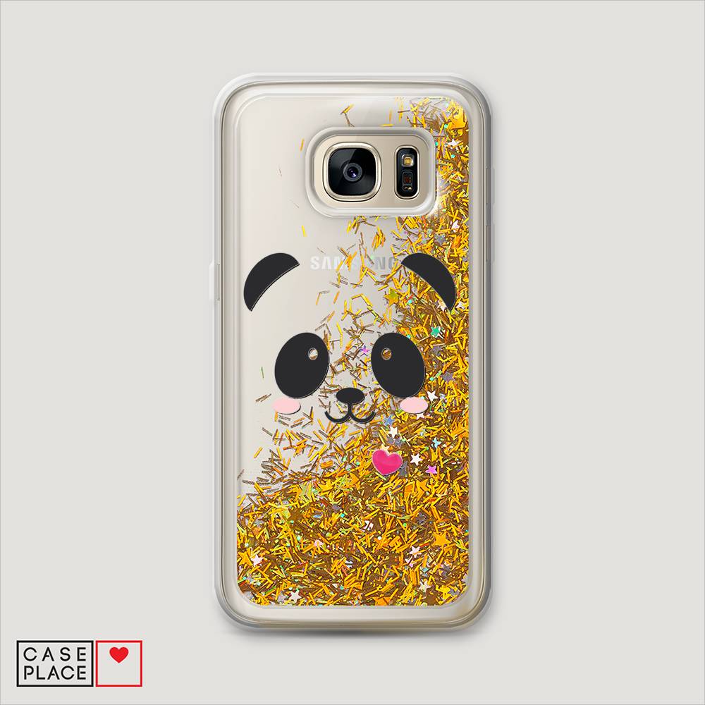 

Чехол Awog на Samsung Galaxy S6 "Влюбленный панда контур", Черный, 24390-1